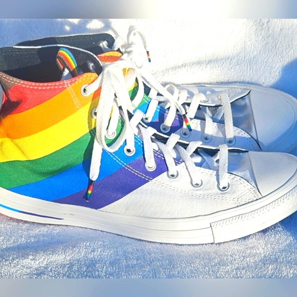 Converse Chuck Taylor All Star High Pride - White Men's Size 13 Excellent Cond - Picture 1 of 10